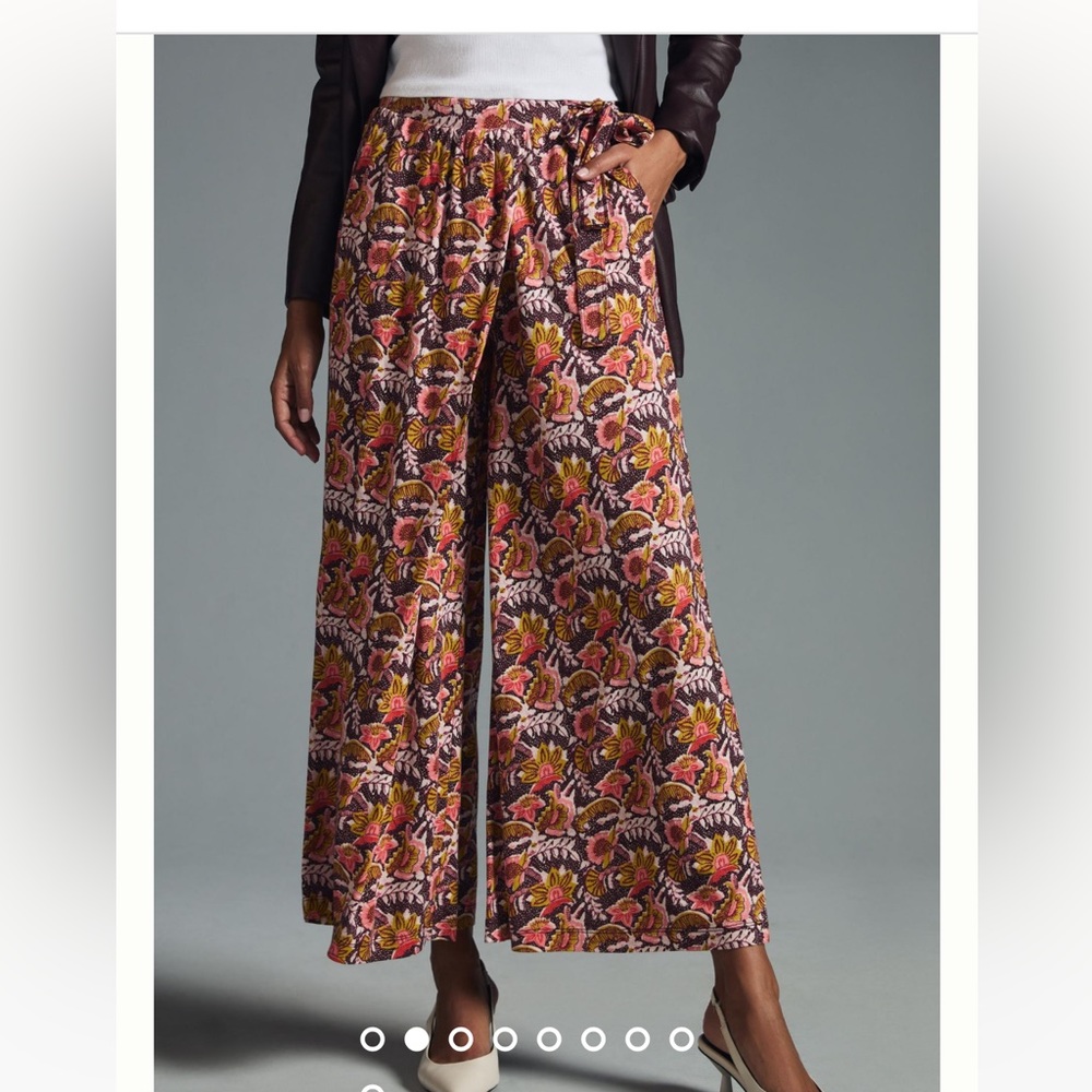 Anthropologie Daily Practice Sargasso Wide Leg Boho Pants S NWT